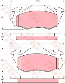Комплект тормозных колодок (TRW: GDB3136)