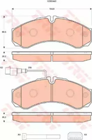 Комплект тормозных колодок (TRW: GDB3440)