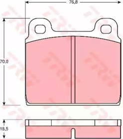 Комплект тормозных колодок (TRW: GDB407)