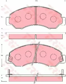 Комплект тормозных колодок (TRW: GDB7032)