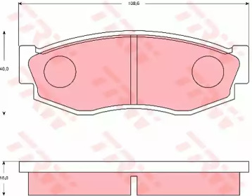 Комплект тормозных колодок (TRW: GDB7132)