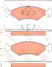 Комплект тормозных колодок (TRW: GDB7543)
