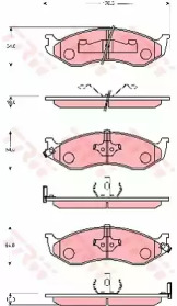 Комплект тормозных колодок (TRW: GDB7607)