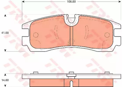 Комплект тормозных колодок (TRW: GDB7646)
