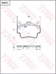Комплект тормозных колодок (TRW: GDB7721)
