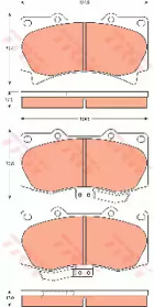 Комплект тормозных колодок (TRW: GDB7724)