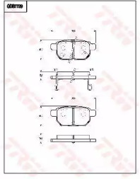 Комплект тормозных колодок (TRW: GDB7729)