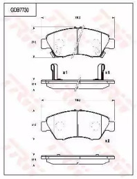 Комплект тормозных колодок (TRW: GDB7730)