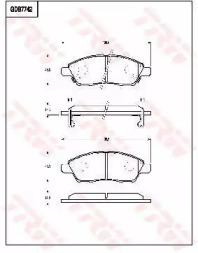 Комплект тормозных колодок (TRW: GDB7742)
