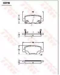 Комплект тормозных колодок (TRW: GDB7788)