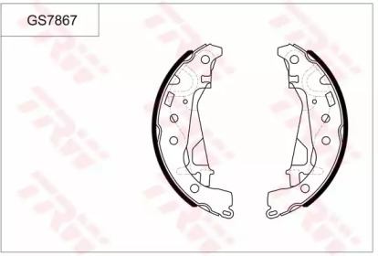 Комлект тормозных накладок (TRW: GS7867)