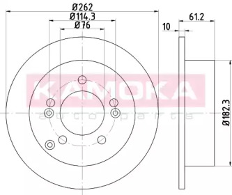 Тормозной диск (KAMOKA: 103162)