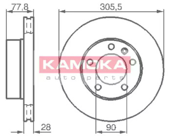 Тормозной диск (KAMOKA: 1032434)