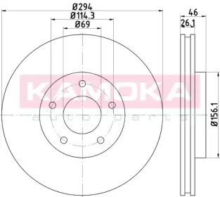 Тормозной диск (KAMOKA: 103266)