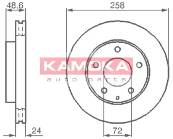 Тормозной диск (KAMOKA: 103992)