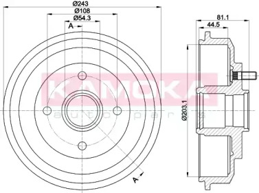 Тормозный барабан (KAMOKA: 104023)