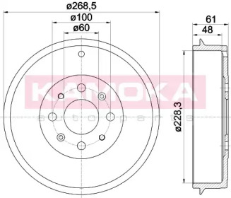 Тормозный барабан (KAMOKA: 104060)