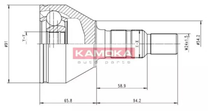 Шарнирный комплект (KAMOKA: 6039)