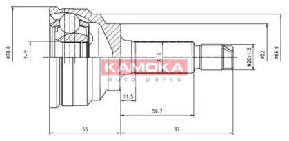 Шарнирный комплект (KAMOKA: 6070)