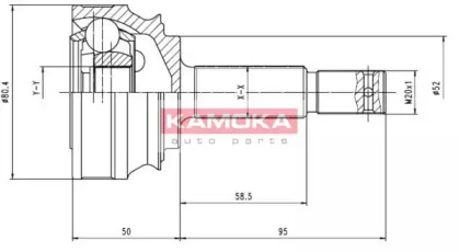 Шарнирный комплект (KAMOKA: 6078)