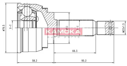 Шарнирный комплект (KAMOKA: 6088)