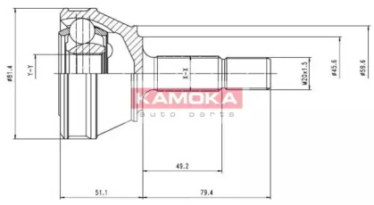 Шарнирный комплект (KAMOKA: 6158)