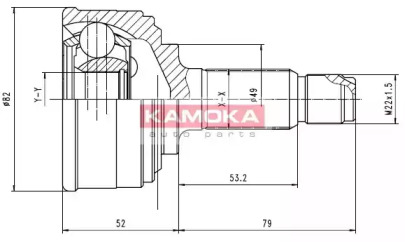 Шарнирный комплект (KAMOKA: 6212)