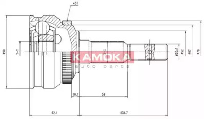 Шарнирный комплект (KAMOKA: 6254)