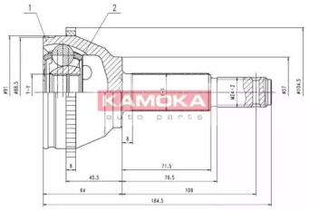 Шарнирный комплект (KAMOKA: 6281)