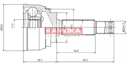 Шарнирный комплект (KAMOKA: 6284)