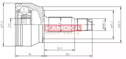 Шарнирный комплект (KAMOKA: 6348)