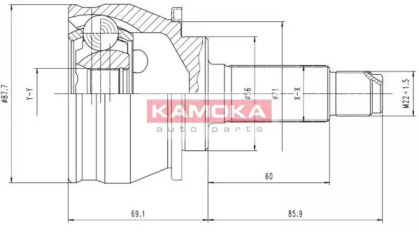 Шарнирный комплект (KAMOKA: 6384)