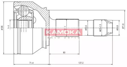 Шарнирный комплект (KAMOKA: 6501)