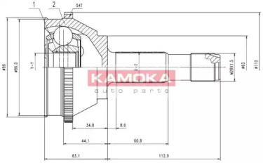 Шарнирный комплект (KAMOKA: 6506)