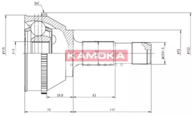 Шарнирный комплект (KAMOKA: 6508)