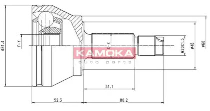 Шарнирный комплект (KAMOKA: 6512)