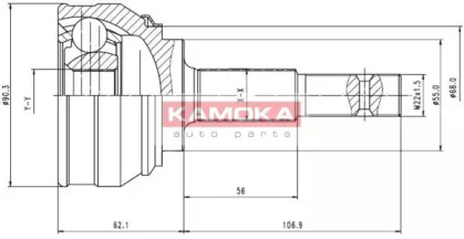 Шарнирный комплект (KAMOKA: 6536)