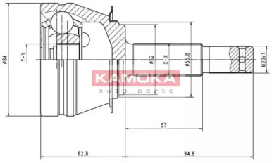 Шарнирный комплект (KAMOKA: 6544)