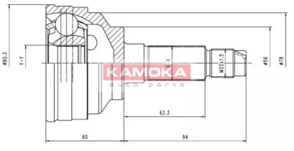 Шарнирный комплект (KAMOKA: 6558)