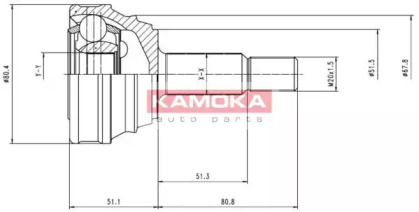 Шарнирный комплект (KAMOKA: 6614)