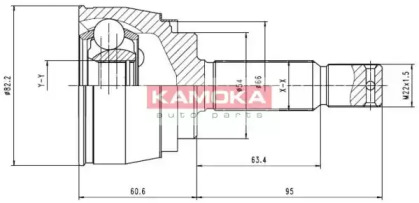 Шарнирный комплект (KAMOKA: 6620)