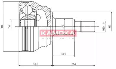 Шарнирный комплект (KAMOKA: 6680)