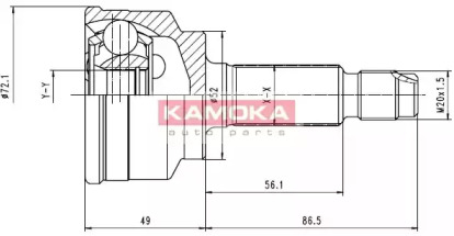 Шарнирный комплект (KAMOKA: 6709)