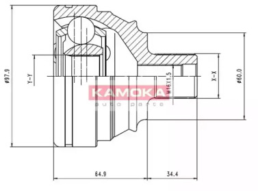 Шарнирный комплект (KAMOKA: 6738)