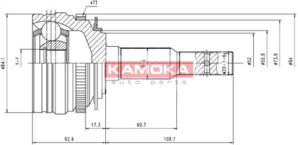 Шарнирный комплект (KAMOKA: 6746)