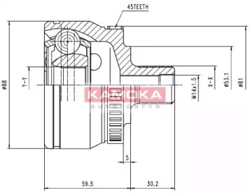 Шарнирный комплект (KAMOKA: 6762)