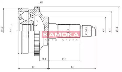 Шарнирный комплект (KAMOKA: 6828)