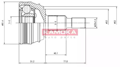 Шарнирный комплект (KAMOKA: 6864)