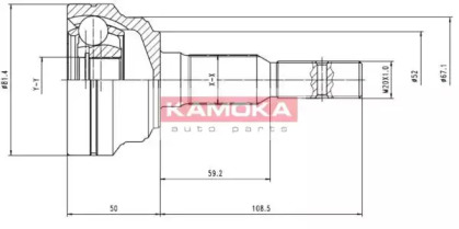 Шарнирный комплект (KAMOKA: 6952)