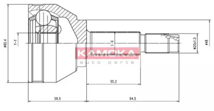 Шарнирный комплект (KAMOKA: 7008)